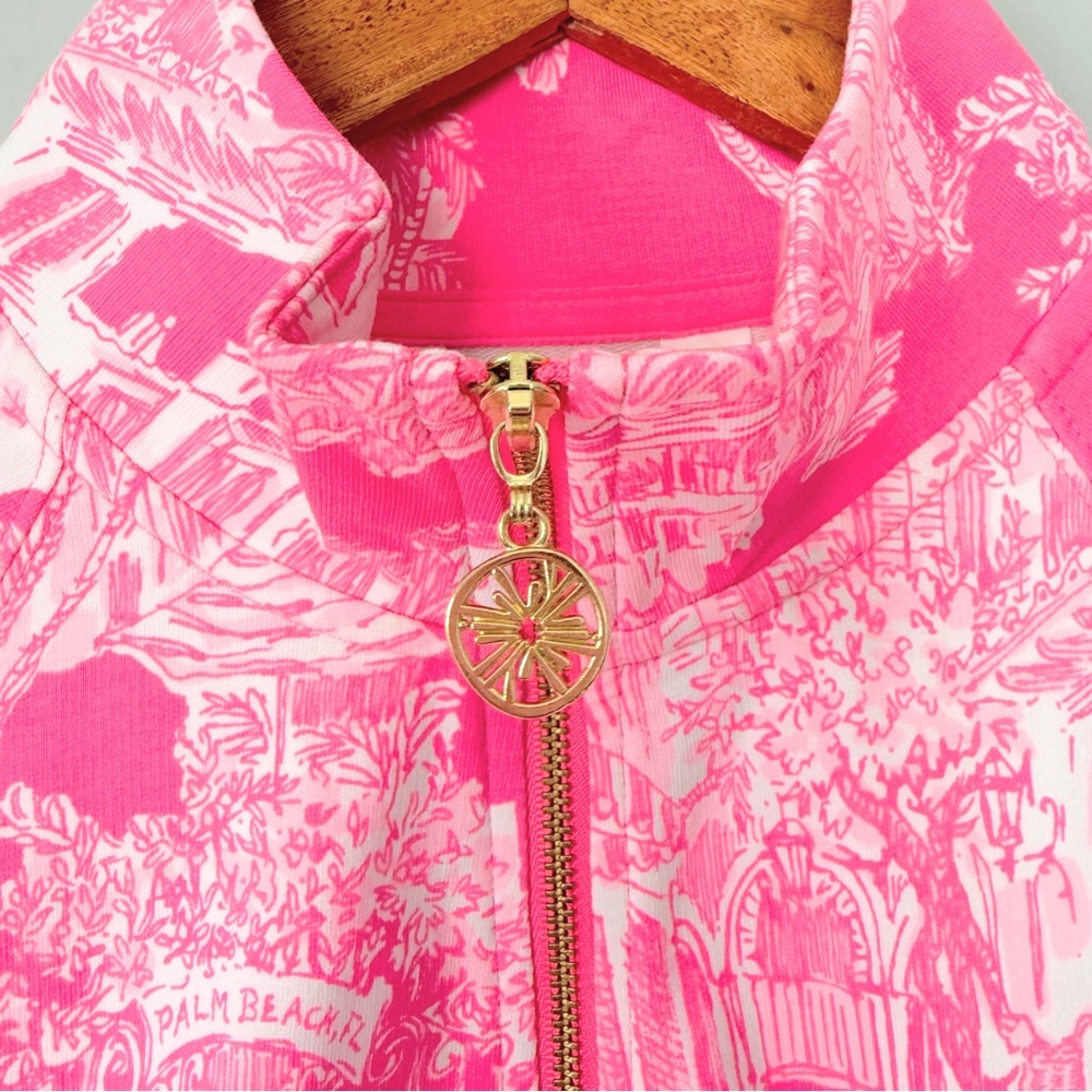Lilly Pulitzer Roxie Pink Pb Anniversary Toile UPF 50+ Skipper Popover size XS - Picture 3 of 12